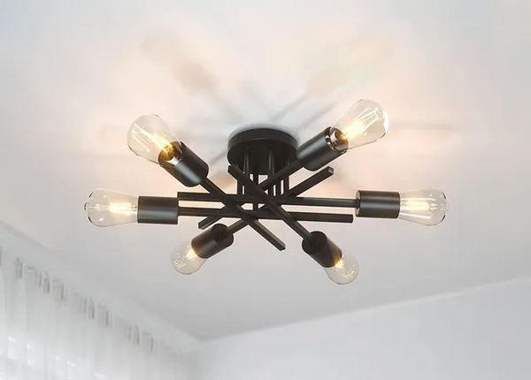 Modern Semi Flush Mount Chandelier