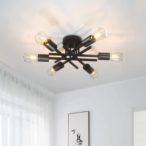 Modern Semi Flush Mount Chandelier