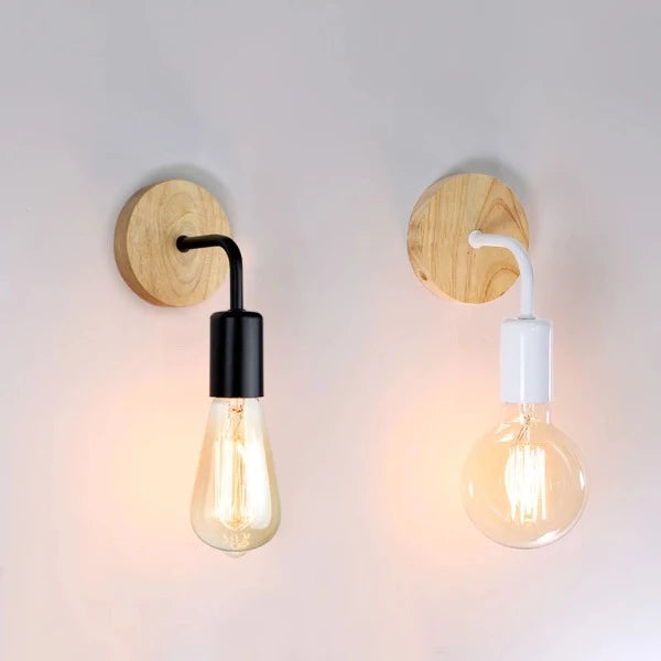 Vintage Wood Wall Lamp